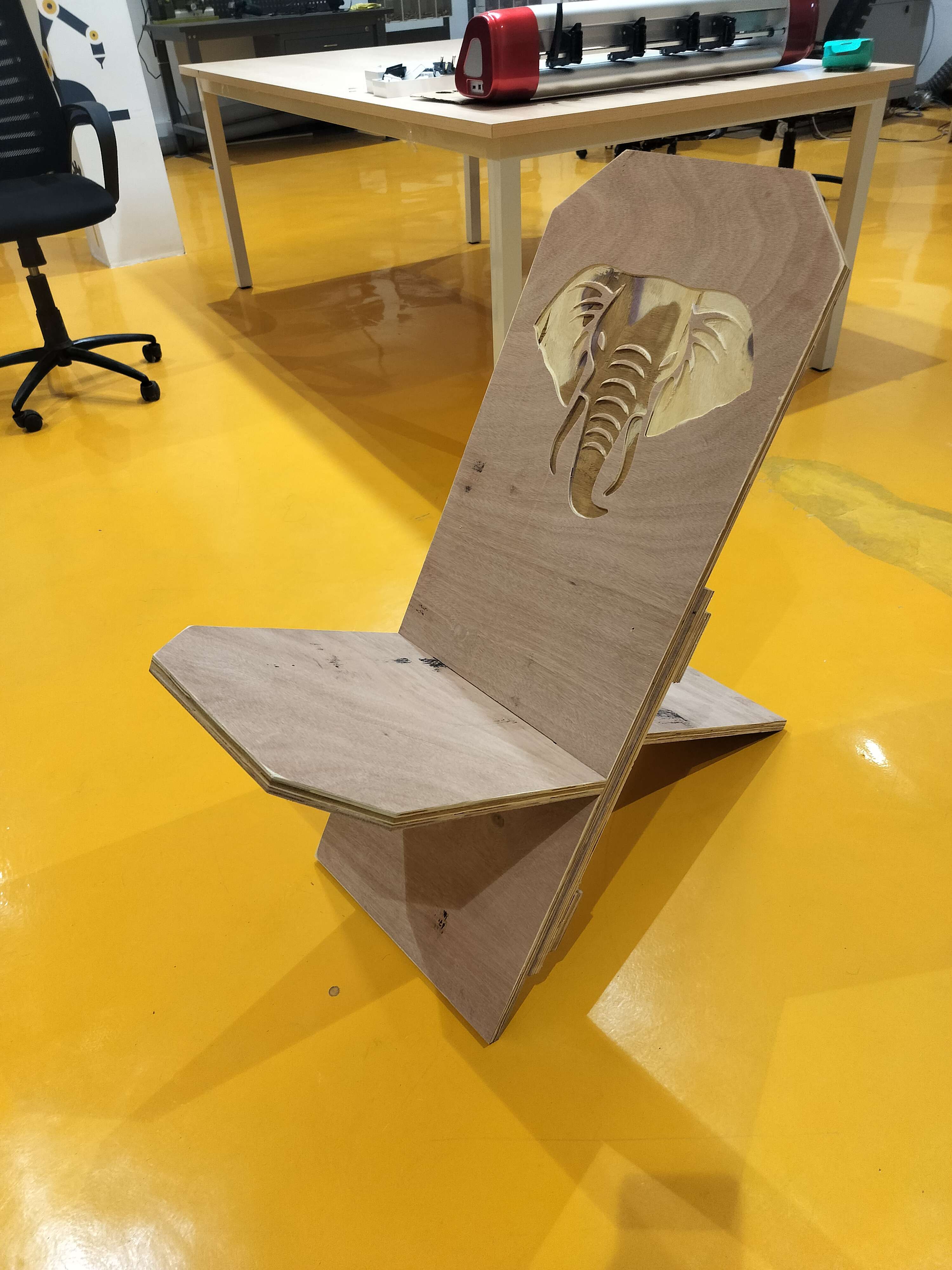 Completed Chair with Engraving